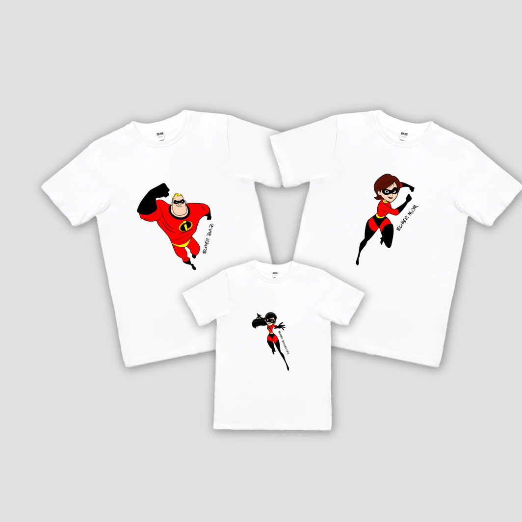 Set tricouri familie - disney super family